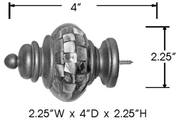 Sizing for Capiz Shell Finial