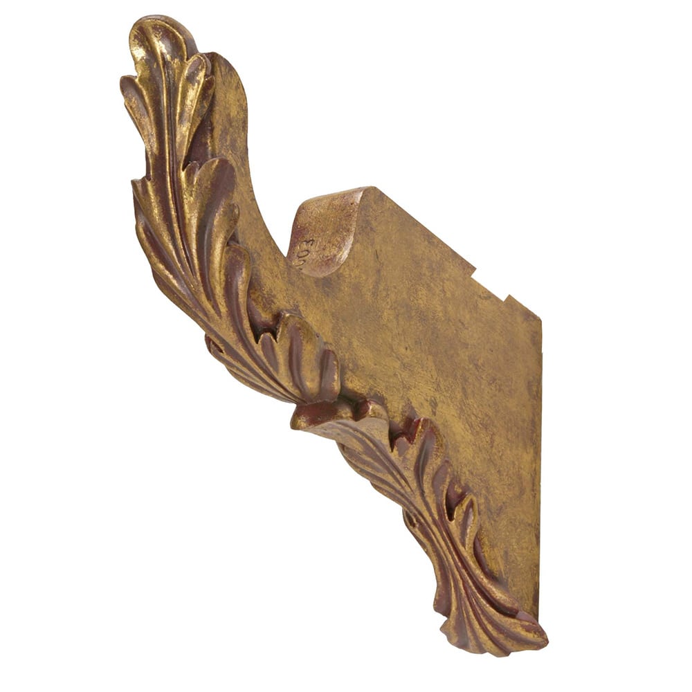Scroll Leaf Bracket 6' Return - Gilded Gold