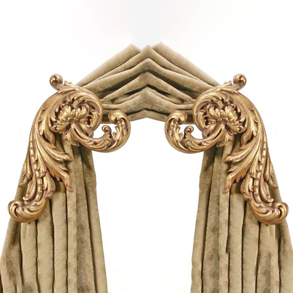  Acanthus Pair - Gilded Gold