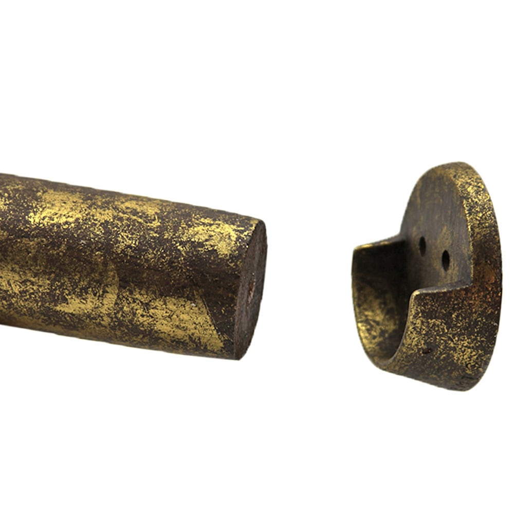 Faux Wood/Gold