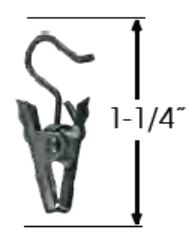 Sizing for Metal Drapery Clips