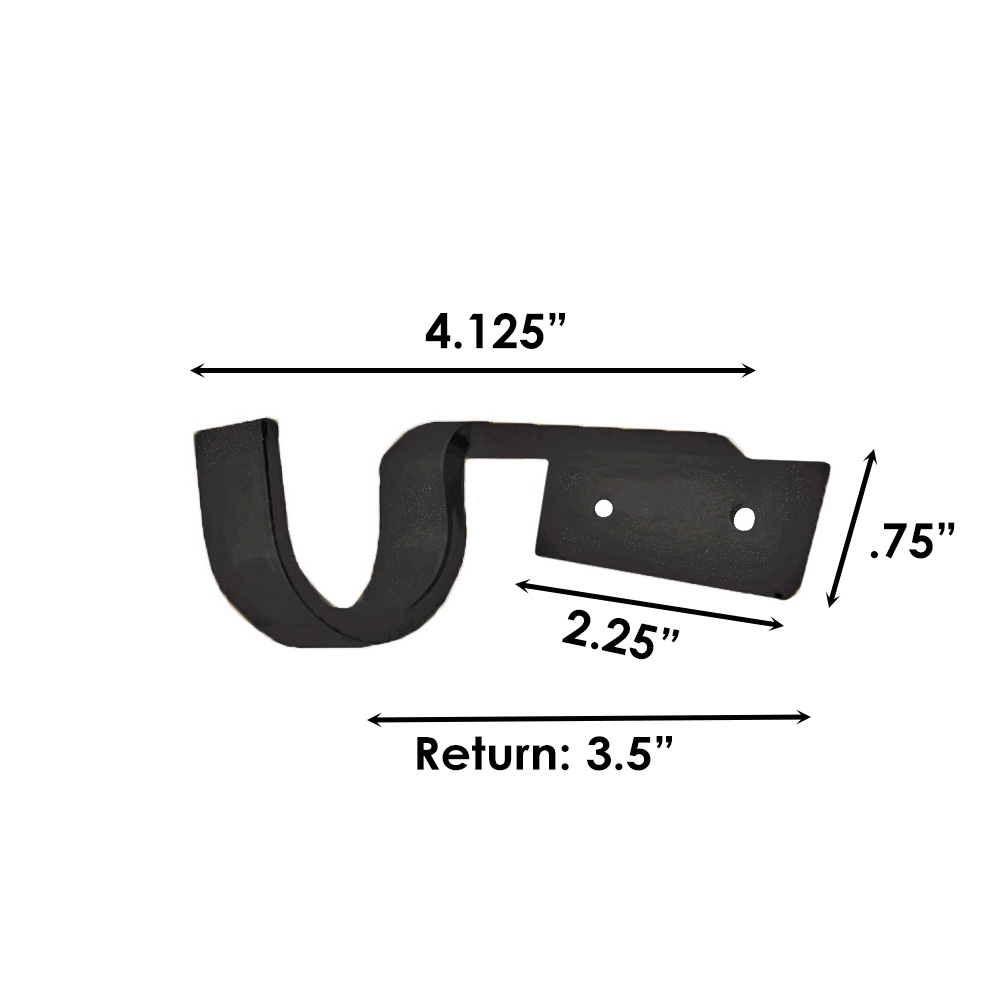 Sizing for Custom Horizontal Support  Bracket - 5/8"