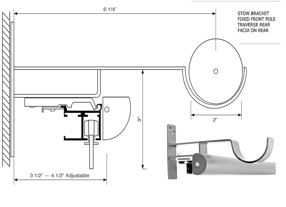 Sizing for Stow Bracket 6.25" Return