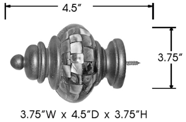 Sizing for Capiz Shell Finial