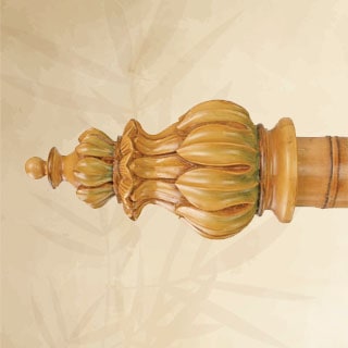 Bamboo design hardware finial