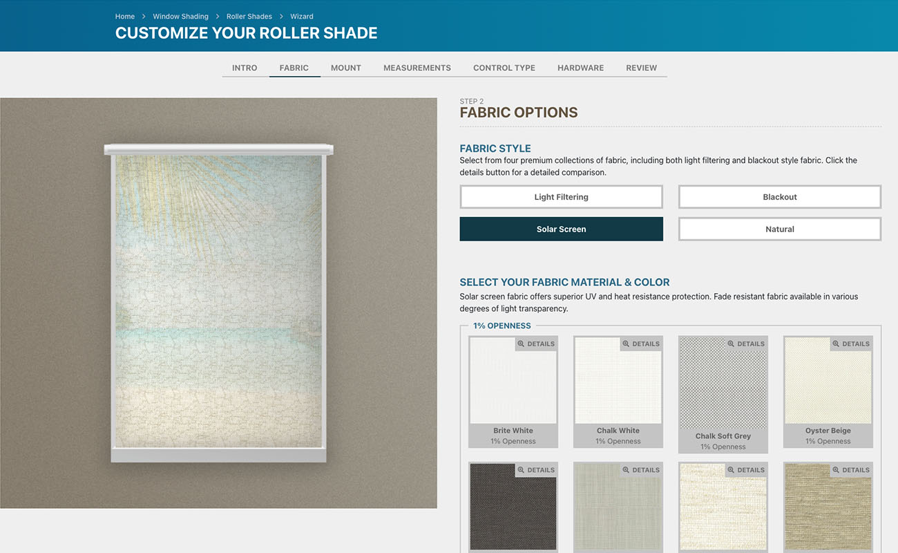 Configure Roller Shade