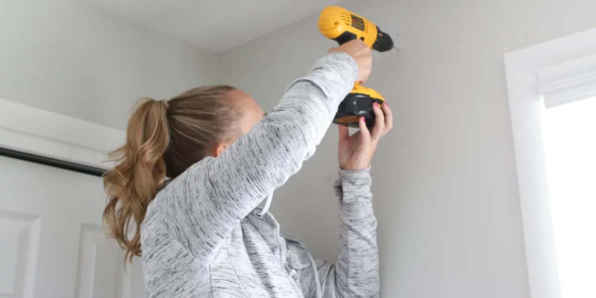 Drilling curtain rod bracket holes