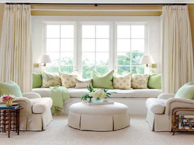 Long window curtain rod installation